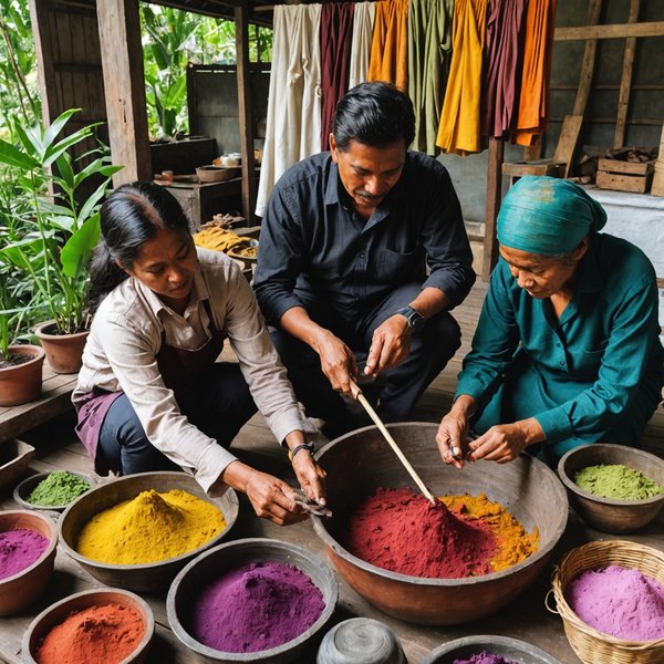Où participer à des ateliers de teinture naturelle en Indonésie?